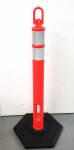 ORANGE 42" LOOPER TUBE Ring Top DELINEATOR POST W/ #12 BASE